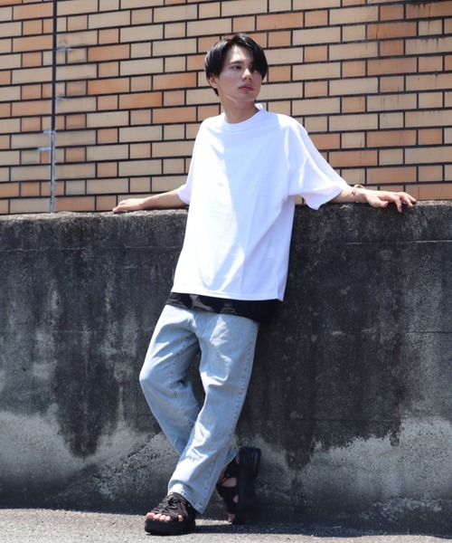 Bling Leads(ブリングリーズ)の「『Bling leads』梨地オーバーサイズクルーネックT(Tシャツ/カットソー・レディース・チャコールグレー/ライトグレー/ブラック/グレイッシュベージュ/ホワイト・MEDIUM/LARGE)」の21枚目の写真