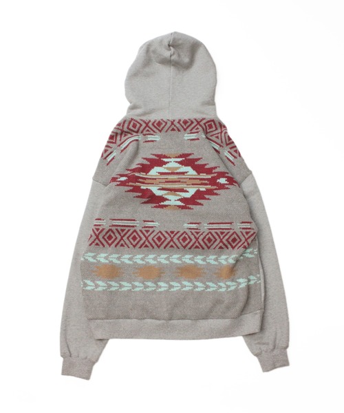 Universal Style Wear（ユニバーサルスタイルウェア）の「Universal Style Wear ナバホ ジャカード パーカー（パーカー・メンズ・チャコールグレー/オフホワイト/カーキ/ブラック・MEDIUM/X-LARGE/LARGE）」の17枚目の写真