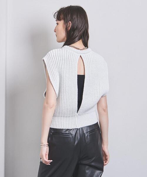 新品未使用 ユナイテッドアローズ　バックスリット　ノースリーブニット UNITED ARROWS（ユナイテッドアローズ）の「LILYLAME バック