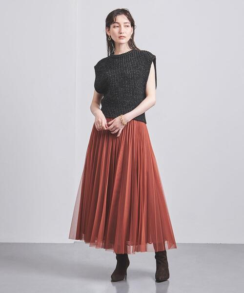 新品未使用 ユナイテッドアローズ　バックスリット　ノースリーブニット UNITED ARROWS（ユナイテッドアローズ）の「LILYLAME バック