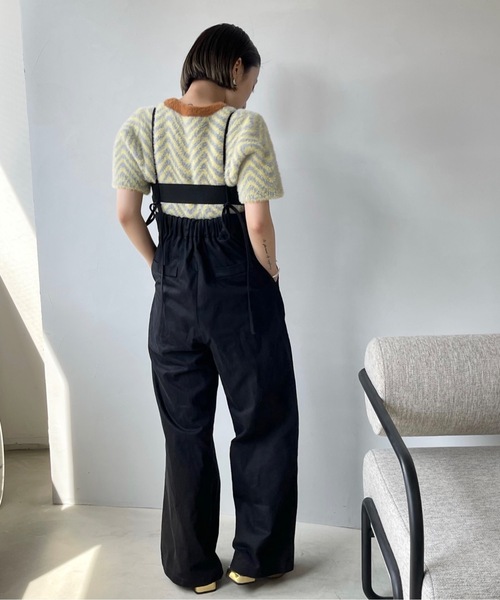 SANSeLF（サンセルフ）の「フロントジップオールインワン【SANSeLF】sanw22a033（つなぎ/オールインワン・レディース・ホワイト/ブラック・FREE）」の11枚目の写真