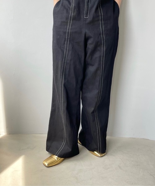 SANSeLF（サンセルフ）の「フロントジップオールインワン【SANSeLF】sanw22a033（つなぎ/オールインワン・レディース・ホワイト/ブラック・FREE）」の18枚目の写真