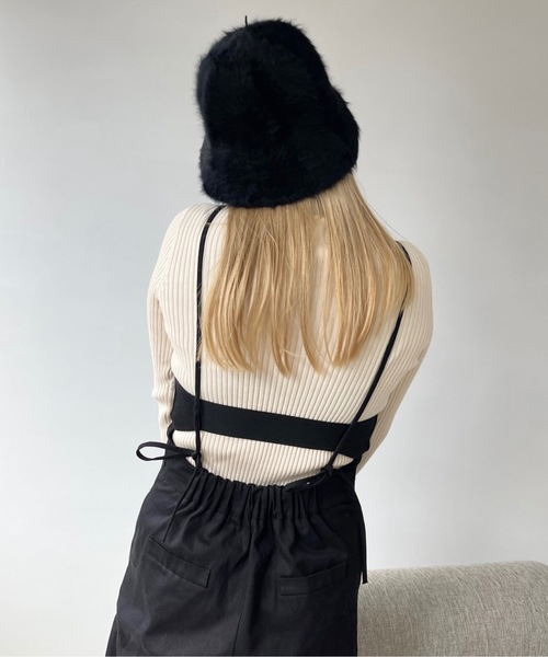 SANSeLF（サンセルフ）の「フロントジップオールインワン【SANSeLF】sanw22a033（つなぎ/オールインワン・レディース・ホワイト/ブラック・FREE）」の8枚目の写真