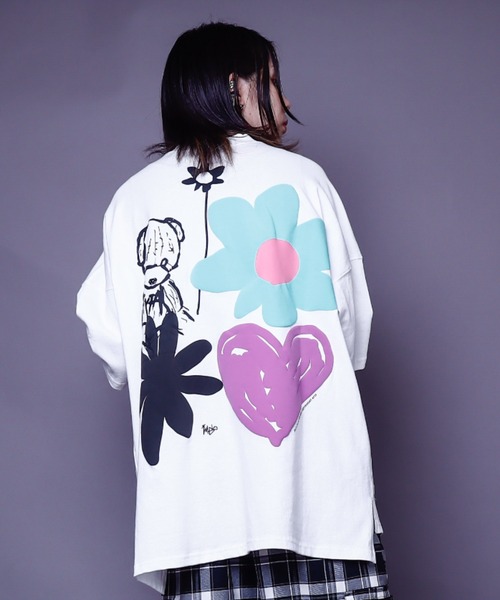 rovtski（ロフトスキー）の「DREAM ME PREMIUM T SHIRT/オーバーサイズ ドリーミー プレミアムTシャツ（Tシャツ/カットソー・メンズ・グリーン系その他/イエロー系その他/ホワイト系その他2/ホワイト系その他3/ブラック系その他2/ホワイト系その他/ブラック系その他/ホワイト系その他4/ホワイト系その他5/ブラック系その他3/ブラック系その他4/ブラック系その他5・FREE）」の2枚目の写真