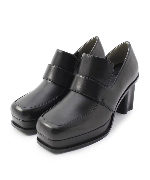 ESPERANZA（エスペランサ）の「厚底ローファーライクパンプス（ローファー・レディース・ブラック・LL/S/M/L）」の4枚目の写真