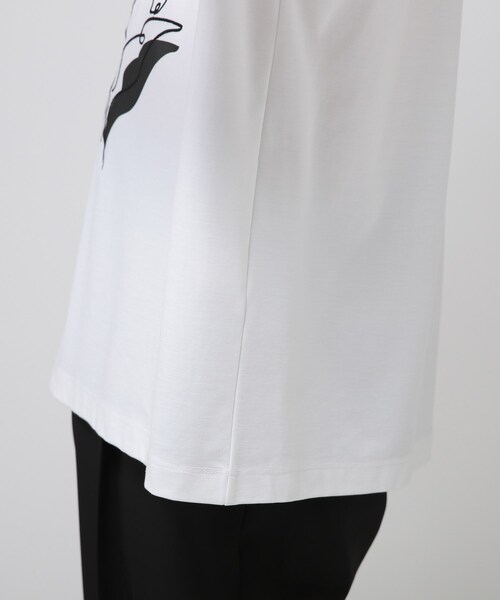 tk.TAKEO KIKUCHI（ティーケータケオキクチ）の「◆Line Plant ロングスリーブTシャツ（ユニセックスアイテム）（Tシャツ/カットソー・メンズ・ブラック/ピンク系/ホワイト/ブラック系5/ブラック系8/ホワイト系6/ホワイト系9・01/02/03）」の14枚目の写真