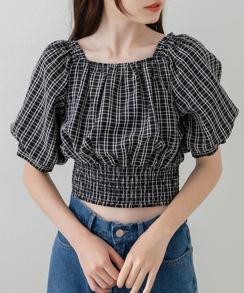 OLIVE des OLIVE(オリーブデオリーブ)の「オフショルブラウス(シャツ/ブラウス・レディース・ブラック/オフホワイト/サックスブルー/アイボリー・FREE)」の4枚目の写真