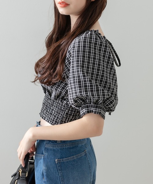 OLIVE des OLIVE(オリーブデオリーブ)の「オフショルブラウス(シャツ/ブラウス・レディース・ブラック/オフホワイト/サックスブルー/アイボリー・FREE)」の14枚目の写真