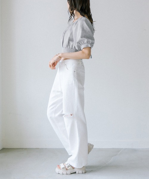 OLIVE des OLIVE(オリーブデオリーブ)の「オフショルブラウス(シャツ/ブラウス・レディース・ブラック/オフホワイト/サックスブルー/アイボリー・FREE)」の20枚目の写真