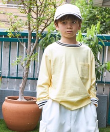 PAIRMANON STREET | 【PAIRMANON STREET】【プレミアムコットン100】ユニセックスボーダーリブ胸ポケット長袖Tシャツ(Tシャツ/カットソー)