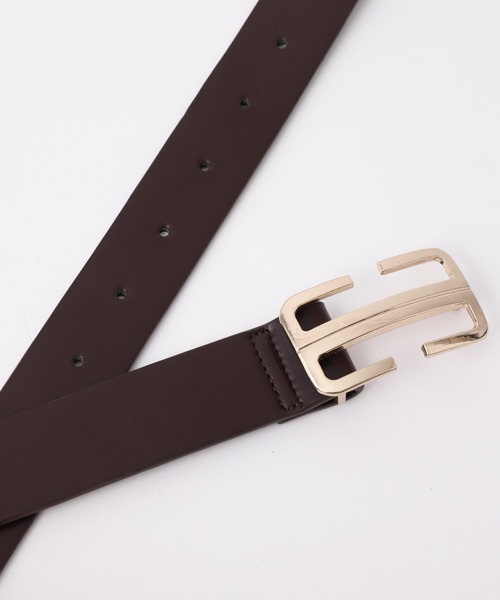 one after another NICE CLAUP(ワンアフターアナザーナイスクラップ)の「スクエアバックルベルト(ベルト・レディース・ブラック/ダークブラウン・FREE)」の20枚目の写真