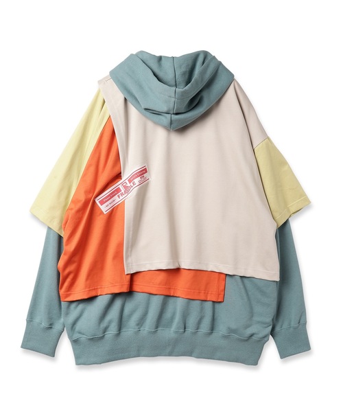 amok（アモク）の「FRAGILE TAPE PARKA（パーカー・メンズ・チャコール/ブルー・M/S/L）」の9枚目の写真