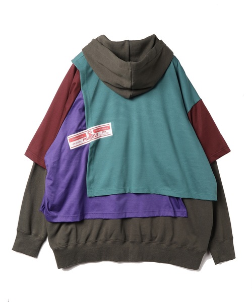 amok(アモク)の「FRAGILE TAPE PARKA(パーカー・メンズ・チャコール/ブルー・M/S/L)」の11枚目の写真