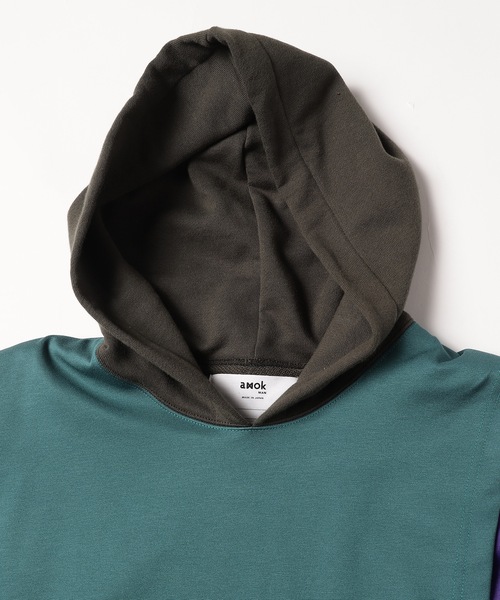 amok(アモク)の「FRAGILE TAPE PARKA(パーカー・メンズ・チャコール/ブルー・M/S/L)」の10枚目の写真
