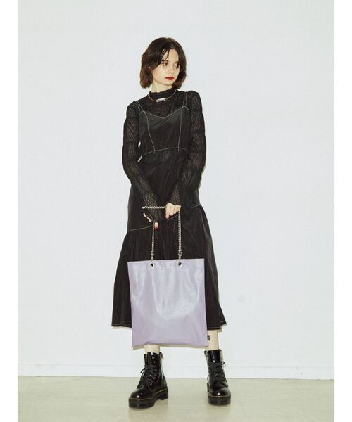 jouetie(ジュエティ)の「ナイロンジャンパースカート(ジャンパースカート・レディース・パープル/ブルー/ピンク/ブラック・MEDIUM)」の5枚目の写真