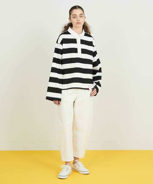 FRAPBOIS（フラボア）の「ロングラガー カットソー（Tシャツ/カットソー・レディース・ホワイト×ブラック/ドット・1/2）」の8枚目の写真