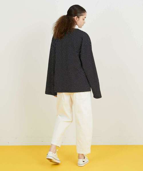 FRAPBOIS（フラボア）の「ロングラガー カットソー（Tシャツ/カットソー・レディース・ホワイト×ブラック/ドット・1/2）」の10枚目の写真