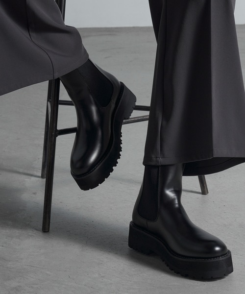 Loose/ルース（ルース）の「ハイソール メタルジップサイドゴアブーツ（ブーツ・メンズ・ブラック・40/42/44）」の11枚目の写真