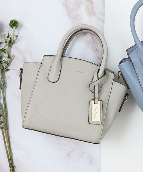 SALON de RUBAN(サロンドルヴァン)の「【SALON de RUBAN / サロン ド ルヴァン】 2wayハンドバッグ ポーチ付き(ハンドバッグ・レディース・ブラック/グレー/ブルー/パープル/グリーン/ライトグレー/ホワイト/ベージュ/ラベンダー/アイボリー/キャメル/レッド/ダークグリーン・FREE)」の6枚目の写真