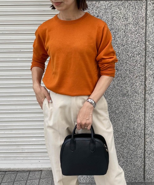 URBAN RESEARCH DOORS（アーバンリサーチドアーズ）の「ウールロングリブスリーブニット（ニット/セーター・レディース・ブラック/ブルー/オレンジ・MEDIUM）」の11枚目の写真