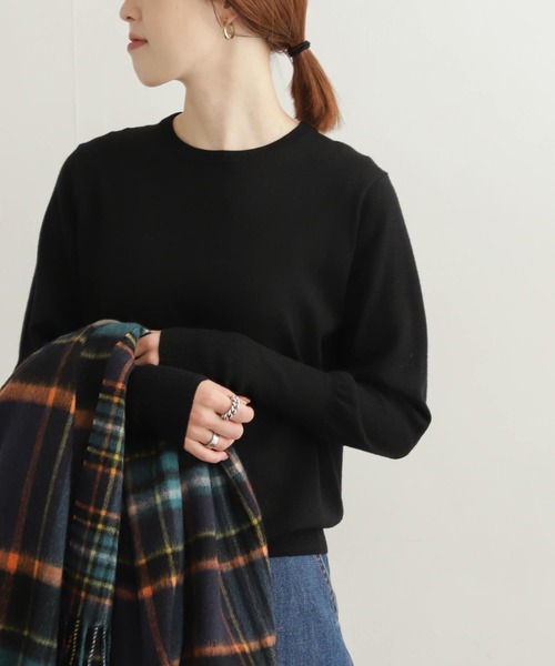 URBAN RESEARCH DOORS（アーバンリサーチドアーズ）の「ウールロングリブスリーブニット（ニット/セーター・レディース・ブラック/ブルー/オレンジ・MEDIUM）」の18枚目の写真