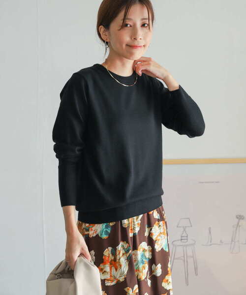 URBAN RESEARCH DOORS（アーバンリサーチドアーズ）の「ウールロングリブスリーブニット（ニット/セーター・レディース・ブラック/ブルー/オレンジ・MEDIUM）」の13枚目の写真