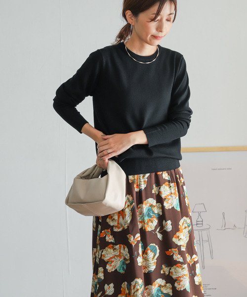 URBAN RESEARCH DOORS（アーバンリサーチドアーズ）の「ウールロングリブスリーブニット（ニット/セーター・レディース・ブラック/ブルー/オレンジ・MEDIUM）」の19枚目の写真