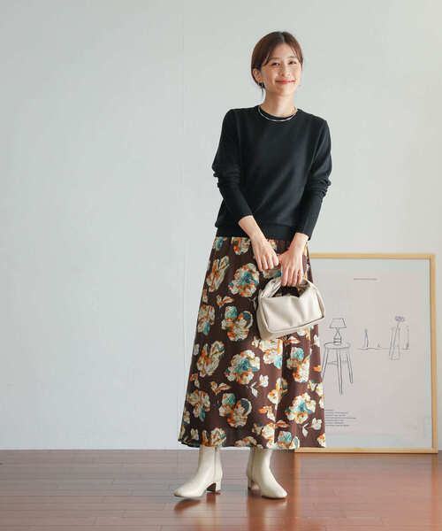 URBAN RESEARCH DOORS（アーバンリサーチドアーズ）の「ウールロングリブスリーブニット（ニット/セーター・レディース・ブラック/ブルー/オレンジ・MEDIUM）」の14枚目の写真