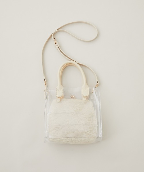 OLIVE des OLIVE（オリーブデオリーブ）の「Aimerianejoie痛バッグ（ショルダーバッグ・レディース・オフホワイト/ピンク・FREE）」の6枚目の写真