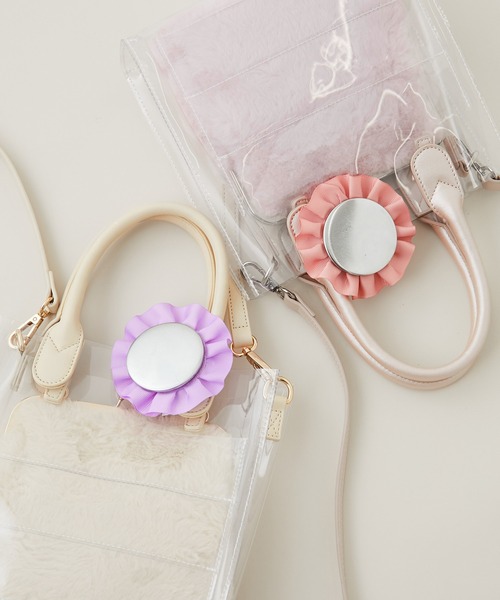 OLIVE des OLIVE（オリーブデオリーブ）の「Aimerianejoie痛バッグ（ショルダーバッグ・レディース・オフホワイト/ピンク・FREE）」の5枚目の写真