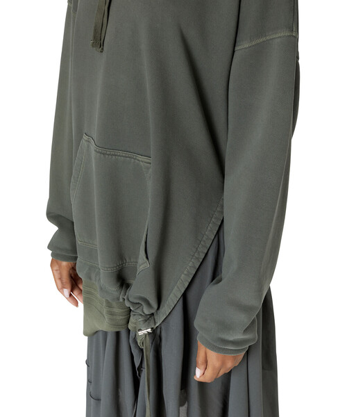 DIESEL（ディーゼル）の「レディース ワンピース スウェットパーカー（ワンピース・レディース・グレー/カーキ・SMALL/MEDIUM/LARGE/X-SMALL）」の8枚目の写真