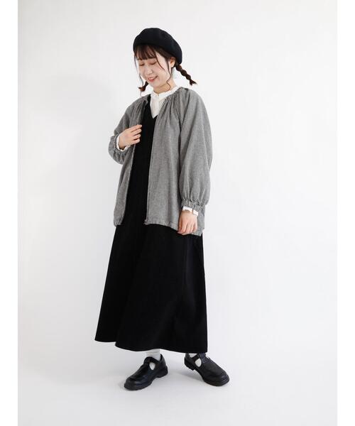 Samansa Mos2(サマンサ モスモス)の「ギャザージップブルゾン(ブルゾン・レディース・ブラック/カーキ/ブラウン/ベージュ・フリ-)」の16枚目の写真