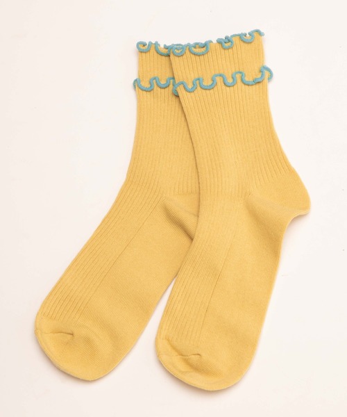 WEGO(ウィゴー)の「WEGO/ダブルメローソックス(ソックス/靴下・レディース・ピンク/イエロー/ブルー/オフホワイト/ブラック/ホワイト系その他/グレー/ホワイト/サックスブルー/グレー系その他・FREE)」の16枚目の写真