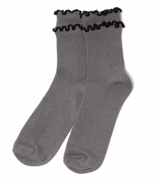 WEGO(ウィゴー)の「WEGO/ダブルメローソックス(ソックス/靴下・レディース・ピンク/イエロー/ブルー/オフホワイト/ブラック/ホワイト系その他/グレー/ホワイト/サックスブルー/グレー系その他・FREE)」の13枚目の写真