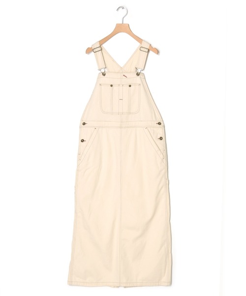 w closet(ダブルクローゼット)の「バックスリットサロペットジャンパースカート(サロペット/オーバーオール・レディース・グレー/アイボリー・FREE)」の5枚目の写真