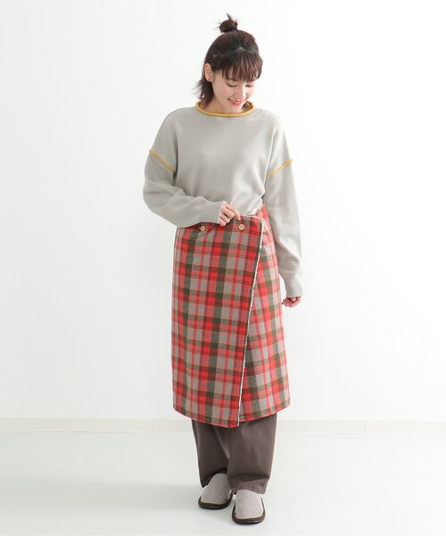 LBC（エルビーシー）の「チェック柄ブランケット（ブランケット・レディース・ブラック/オレンジ系・FREE）」の14枚目の写真