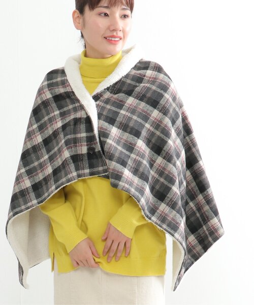 LBC（エルビーシー）の「チェック柄ブランケット（ブランケット・レディース・ブラック/オレンジ系・FREE）」の11枚目の写真