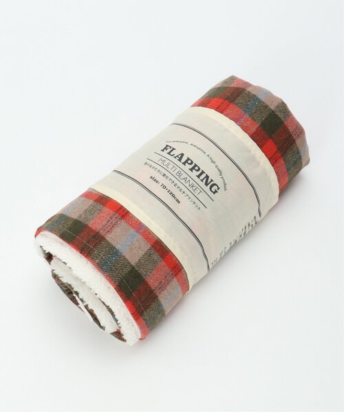 LBC（エルビーシー）の「チェック柄ブランケット（ブランケット・レディース・ブラック/オレンジ系・FREE）」の5枚目の写真