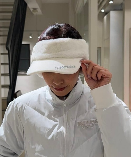 WOMEN〉BEAMS GOLF / 耳付き ファー サンバイザー（サンバイザー