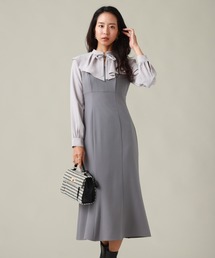 Cheek | 長袖フリルドッキングワンピース(ワンピース)