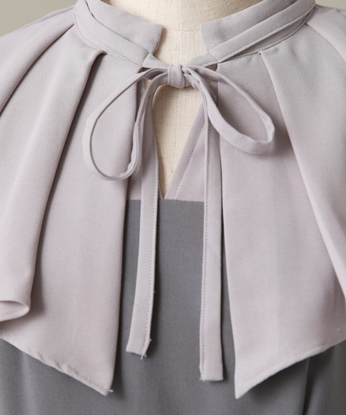 Cheek（チーク）の「長袖フリルドッキングワンピース（ワンピース・レディース・ブラック/グレー・SMALL/MEDIUM）」の7枚目の写真