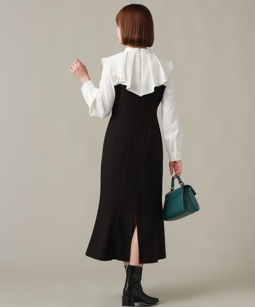 Cheek（チーク）の「長袖フリルドッキングワンピース（ワンピース・レディース・ブラック/グレー・SMALL/MEDIUM）」の13枚目の写真