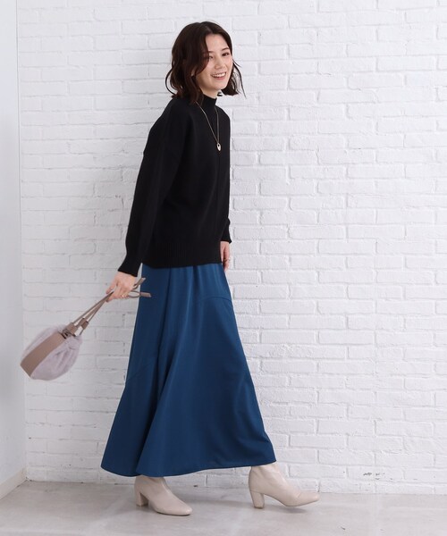 SHOO・LA・RUE(シューラルー)の「◆【洗える/スタイルUP】バックスリット入り ハイネックニット(ニット/セーター・レディース・ピンク系/オフホワイト/ブラック/ライトブルー/ベージュ系その他5・00)」の13枚目の写真