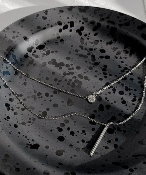 LAC-VERT（ラック・ヴェール）の「２連シンプルネックレス（ネックレス・レディース・シルバー・FREE）」の4枚目の写真