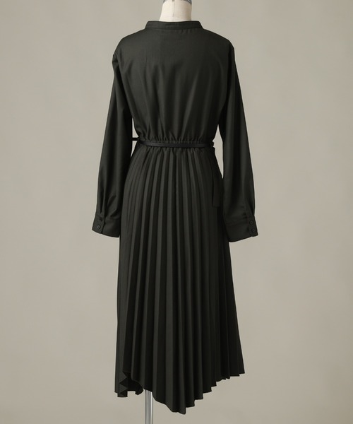 Cheek(チーク)の「コルセットベルト付きプリーツワンピース(ワンピース・レディース・ネイビー/グレー/カーキ・SMALL/MEDIUM)」の6枚目の写真
