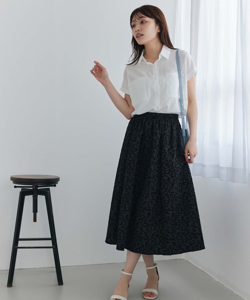 フラワープリントフレアスカート（スカート）｜Edit Sheen（エディット