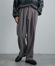 JUNRED | ウォームダブルクロスワイドパンツ(スラックス)