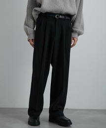 JUNRED | ウォームダブルクロスワイドパンツ(スラックス)