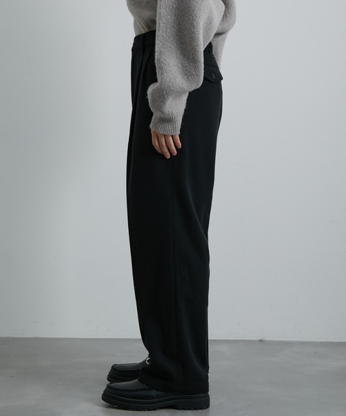 JUNRED(ジュンレッド)の「ウォームダブルクロスワイドパンツ(スラックス・メンズ・グレー系その他/ホワイト系その他/ブラック/チャコールグレー・L/M/S)」の5枚目の写真