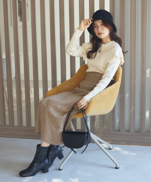 mysty woman（ミスティウーマン）の「【WEB限定】あざとセーラーニット　180170（ニット/セーター・レディース・ブラック/アイボリー/モカ・FREE）」の18枚目の写真